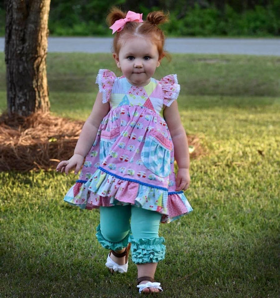 Turquoise Icing Capris - Size 12m, 18m, 8