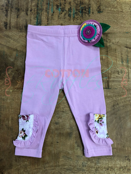 Orchid Ruffle Pocket Leggings - 3m, 6m, 12m, 18m, 2t