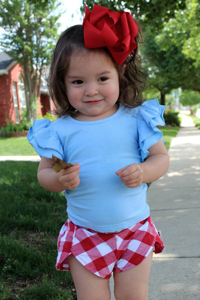Baby Blue Flutter Tank - Size 6m