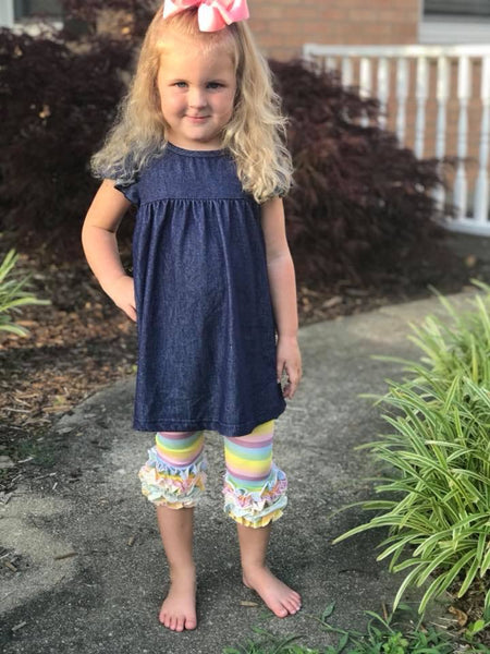 Pastel Rainbow Icing Capris - Imperfect - Size 6m, 12m, 18m, 2t