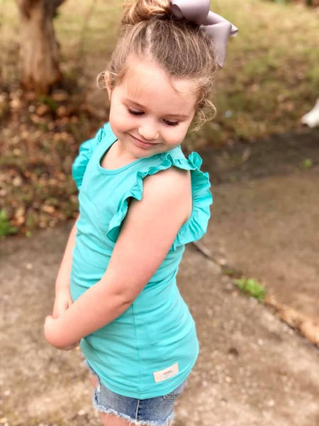 Turquoise Ruffle Racer - 12m, 18m, 2t, 4t, 6