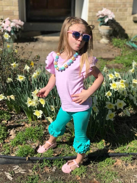 Turquoise Icing Capris - Size 12m, 18m, 8