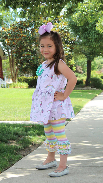 Pastel Rainbow Icing Capris - Imperfect - Size 6m, 12m, 18m, 2t