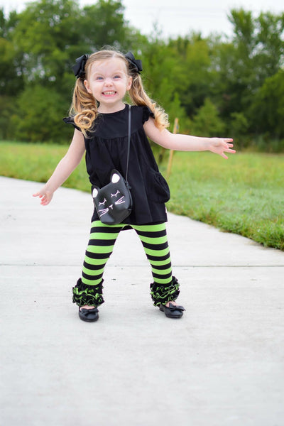 Witches Britches Lime and Black Stripe Icings - Size 3m, 6m, 12m, 6