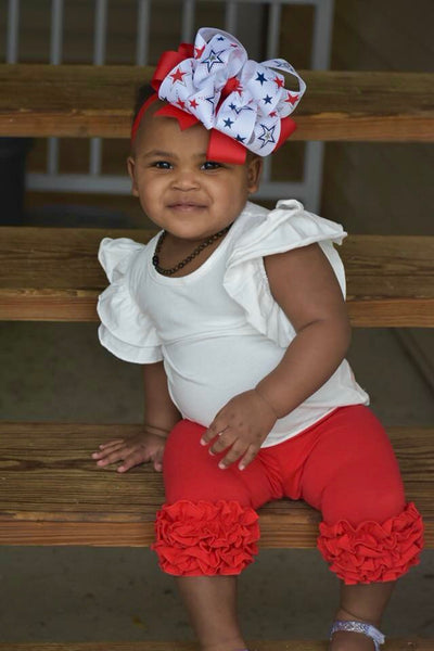 Poppy Red Icing Capris - Size 12m, 18m, 2t