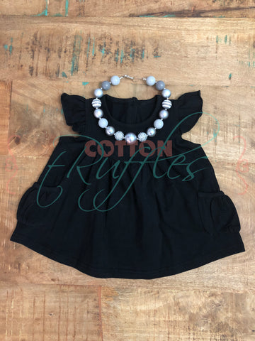 Black Pearl with Pockets - Size 12m, 18m, 4t, 6