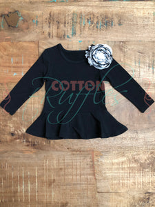 Black Peplum Top - 6
