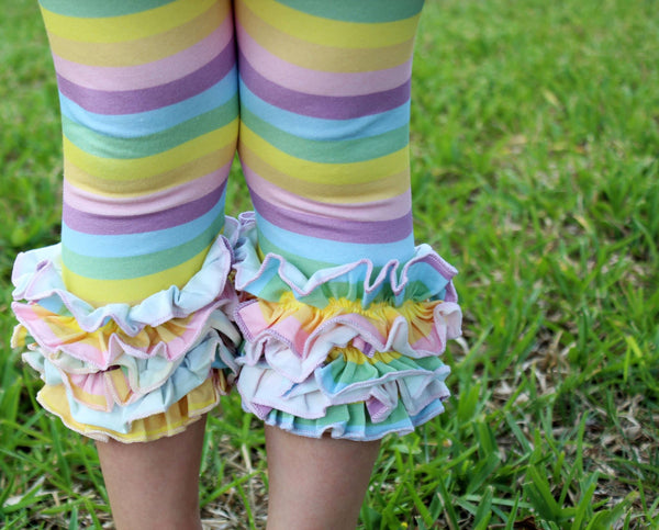 Pastel Rainbow Icing Capris - Imperfect - Size 6m, 12m, 18m, 2t