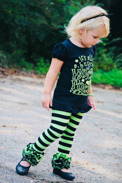 Witches Britches Lime and Black Stripe Icings - Size 3m, 6m, 12m, 6