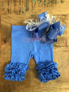 Cornflower Blue Icing Capris - Size 12m, 18m, 2t