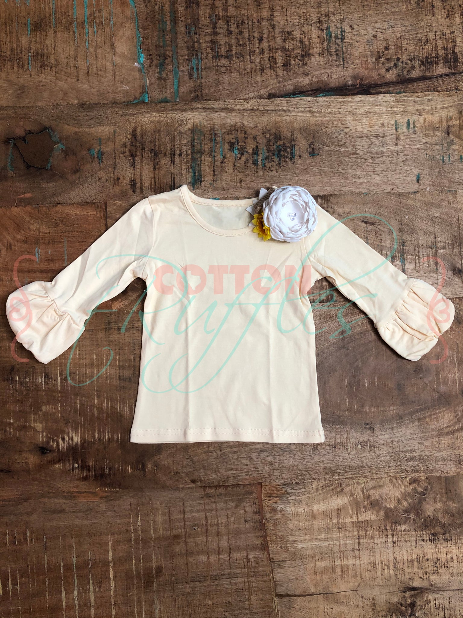 Buttercream Puff Sleeve Top - Size 2t