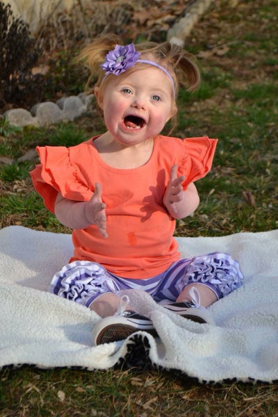 Lavender Fields Stripe Capris - Size 6m, 12m, 18m, 2t, 4t, 6
