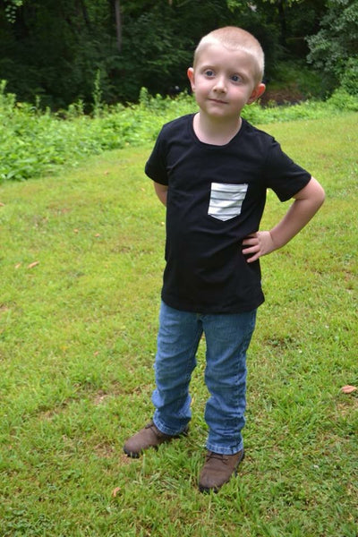 Cotton Trousers Black Pocket Tee - 12m, 18m, 2t, 4t, 6