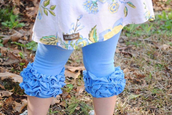 Cornflower Blue Icing Capris - Size 12m, 18m, 2t