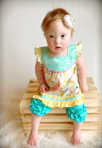 Turquoise Icing Capris - Size 12m, 18m, 8