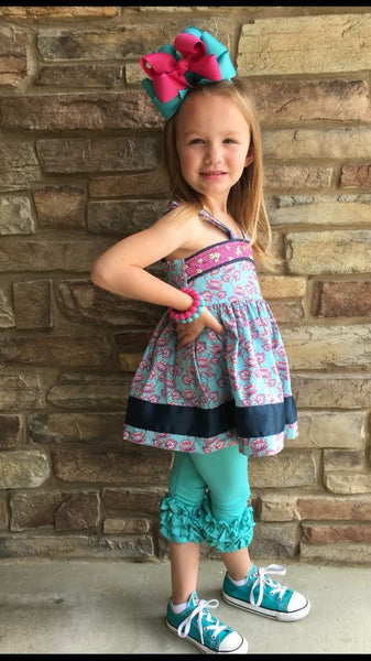 Turquoise Icing Capris - Size 12m, 18m, 8