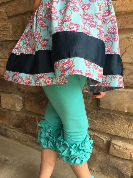 Turquoise Icing Capris - Size 12m, 18m, 8