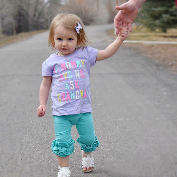 Turquoise Icing Capris - Size 12m, 18m, 8