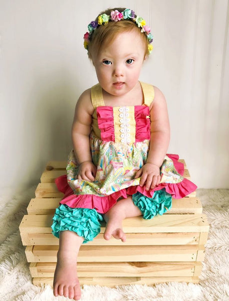 Turquoise Icing Capris - Size 12m, 18m, 8
