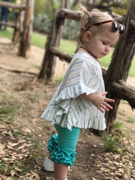 Turquoise Icing Capris - Size 12m, 18m, 8