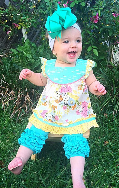 Turquoise Icing Capris - Size 12m, 18m, 8