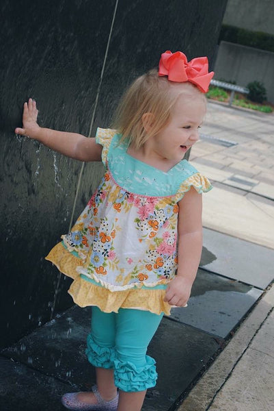 Turquoise Icing Capris - Size 12m, 18m, 8
