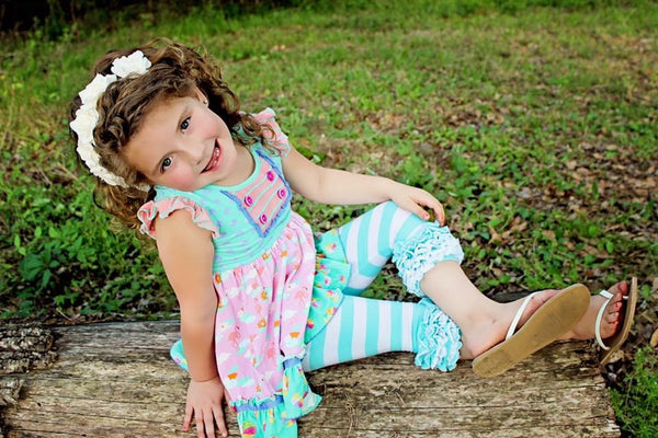 Beach Umbrella Stripe Icing Capris - 6m, 12m, 18m, 8
