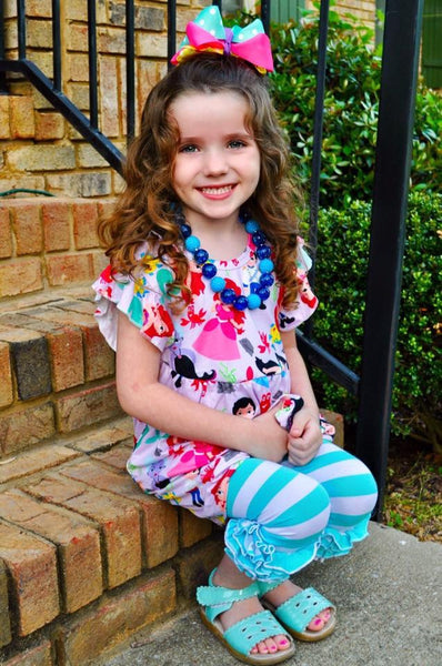 Beach Umbrella Stripe Icing Capris - 6m, 12m, 18m, 8