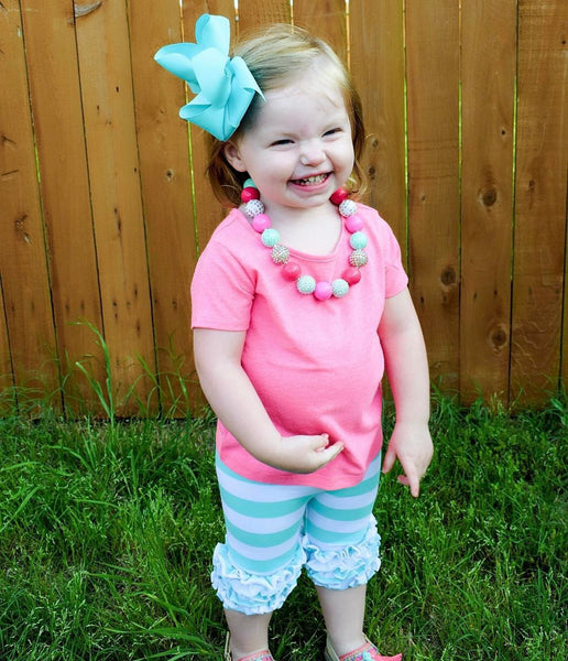 Beach Umbrella Stripe Icing Capris - 6m, 12m, 18m, 8