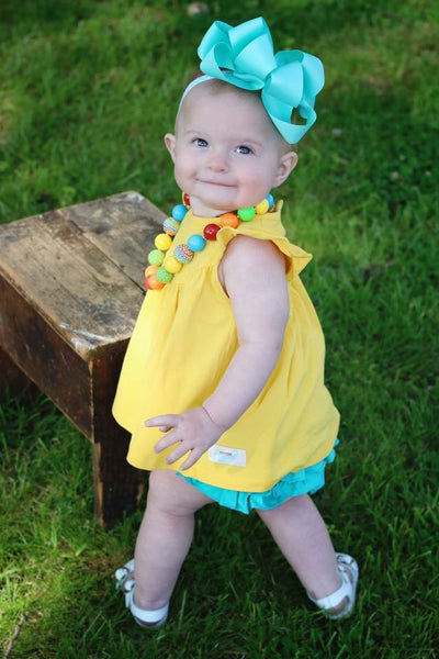 Turquoise tRuffles Bloomers - Size 12m, 18m, 2t, 4t