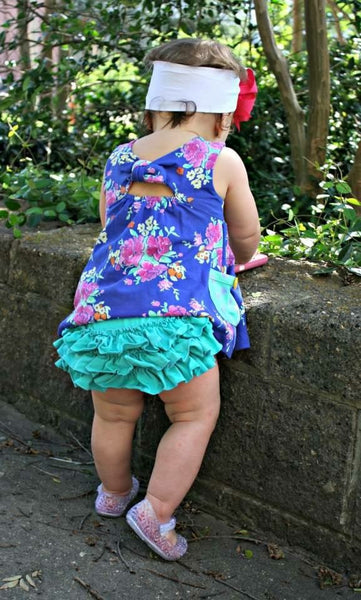 Turquoise tRuffles Bloomers - Size 12m, 18m, 2t, 4t