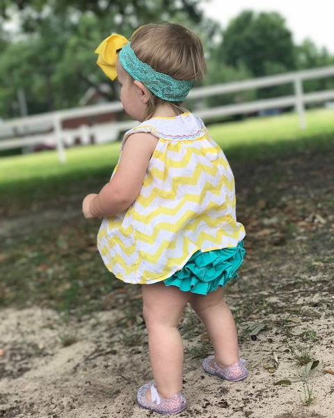Turquoise tRuffles Bloomers - Size 12m, 18m, 2t, 4t