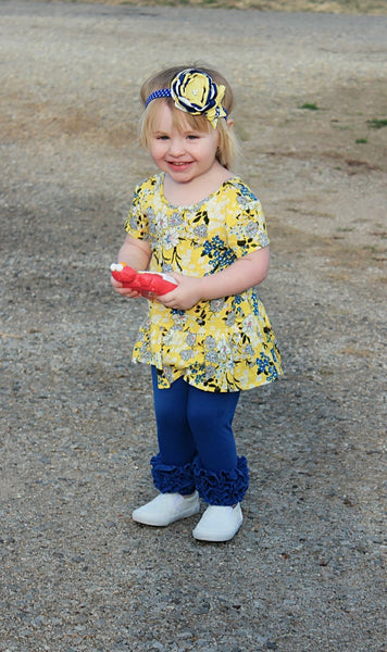 Royal Blue Icing Capris - Size 6m, 12m, 18m, 2t
