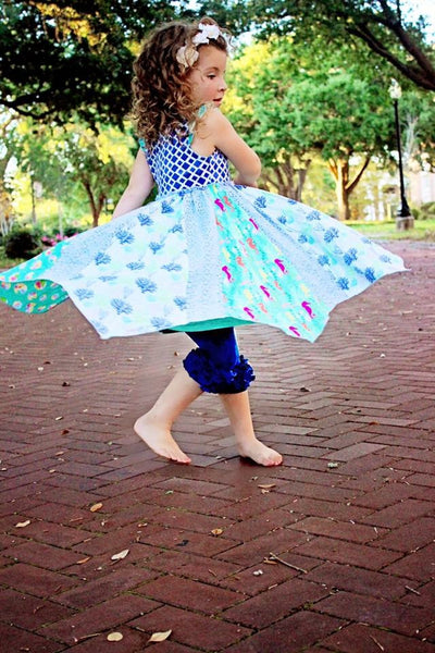 Royal Blue Icing Capris - Size 6m, 12m, 18m, 2t