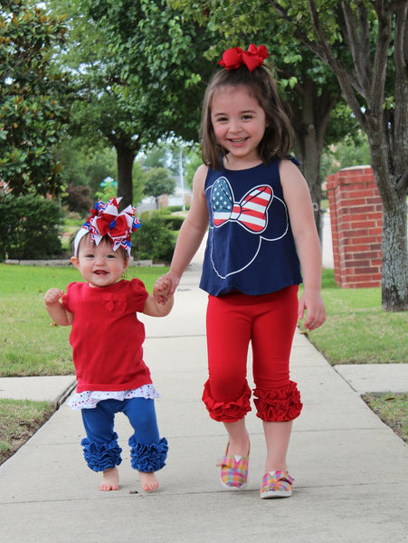 Poppy Red Icing Capris - Size 12m, 18m, 2t