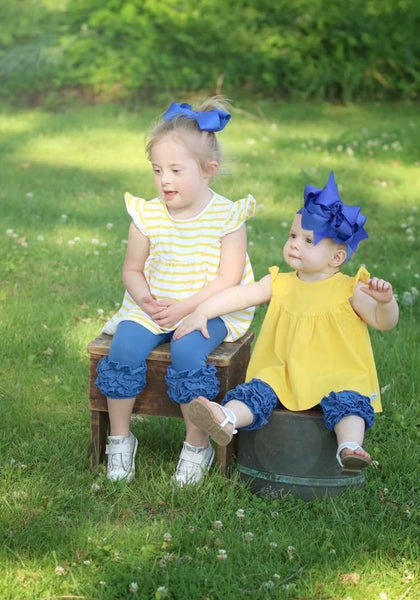 Royal Blue Icing Capris - Size 6m, 12m, 18m, 2t