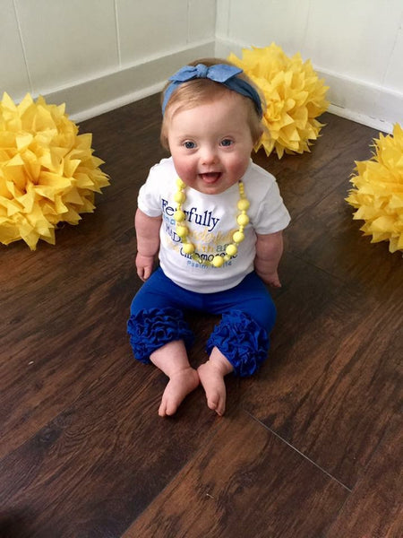 Royal Blue Icing Capris - Size 6m, 12m, 18m, 2t