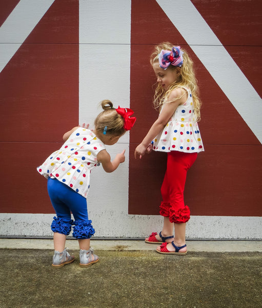 Royal Blue Icing Capris - Size 6m, 12m, 18m, 2t
