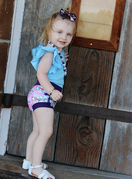 Baby Blue Flutter Tank - Size 6m