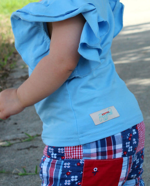 Baby Blue Flutter Tank - Size 6m