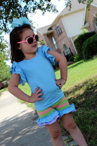 Baby Blue Flutter Tank - Size 6m