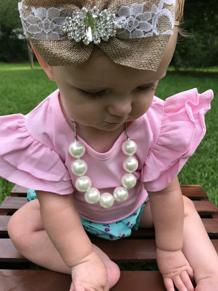Soft Pink Flutter Tank - 3m, 6m, 12m