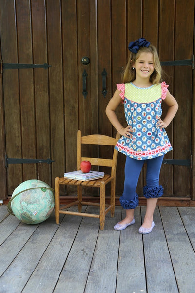 Royal Blue Icing Capris - Size 6m, 12m, 18m, 2t
