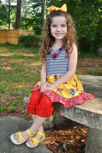 Poppy Red Icing Capris - Size 12m, 18m, 2t