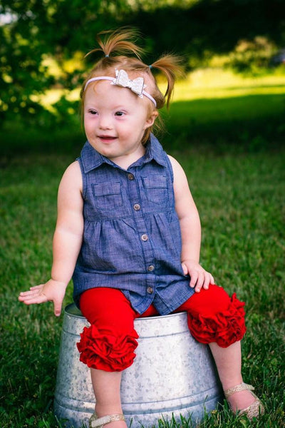 Poppy Red Icing Capris - Size 12m, 18m, 2t