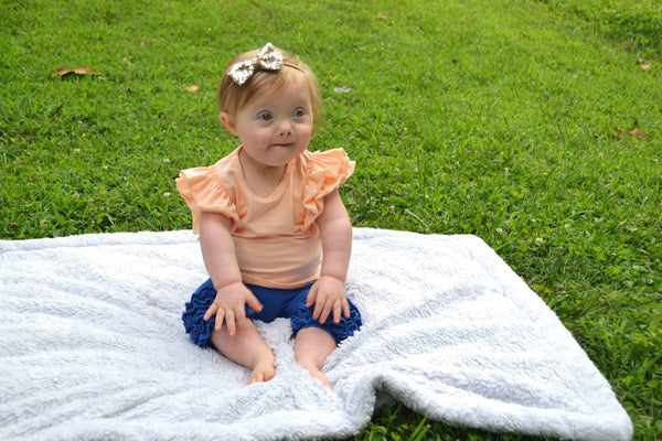 Royal Blue Icing Capris - Size 6m, 12m, 18m, 2t