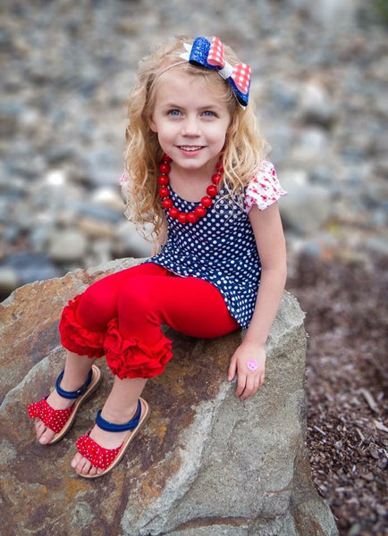 Poppy Red Icing Capris - Size 12m, 18m, 2t