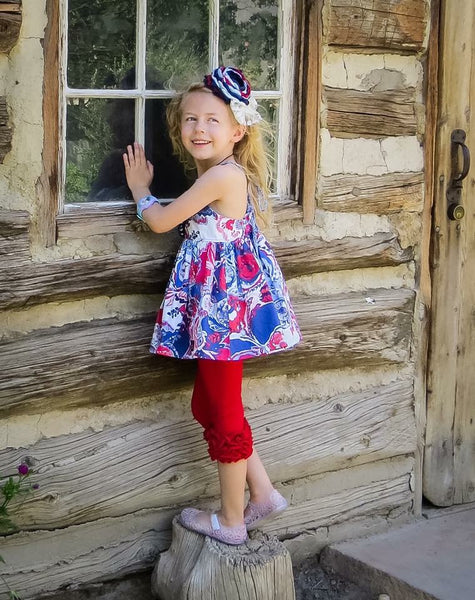 Poppy Red Icing Capris - Size 12m, 18m, 2t