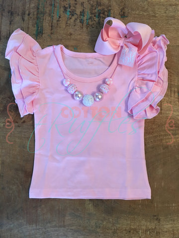 Soft Pink Flutter Tank - 3m, 6m, 12m