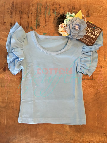 Baby Blue Flutter Tank - Size 6m